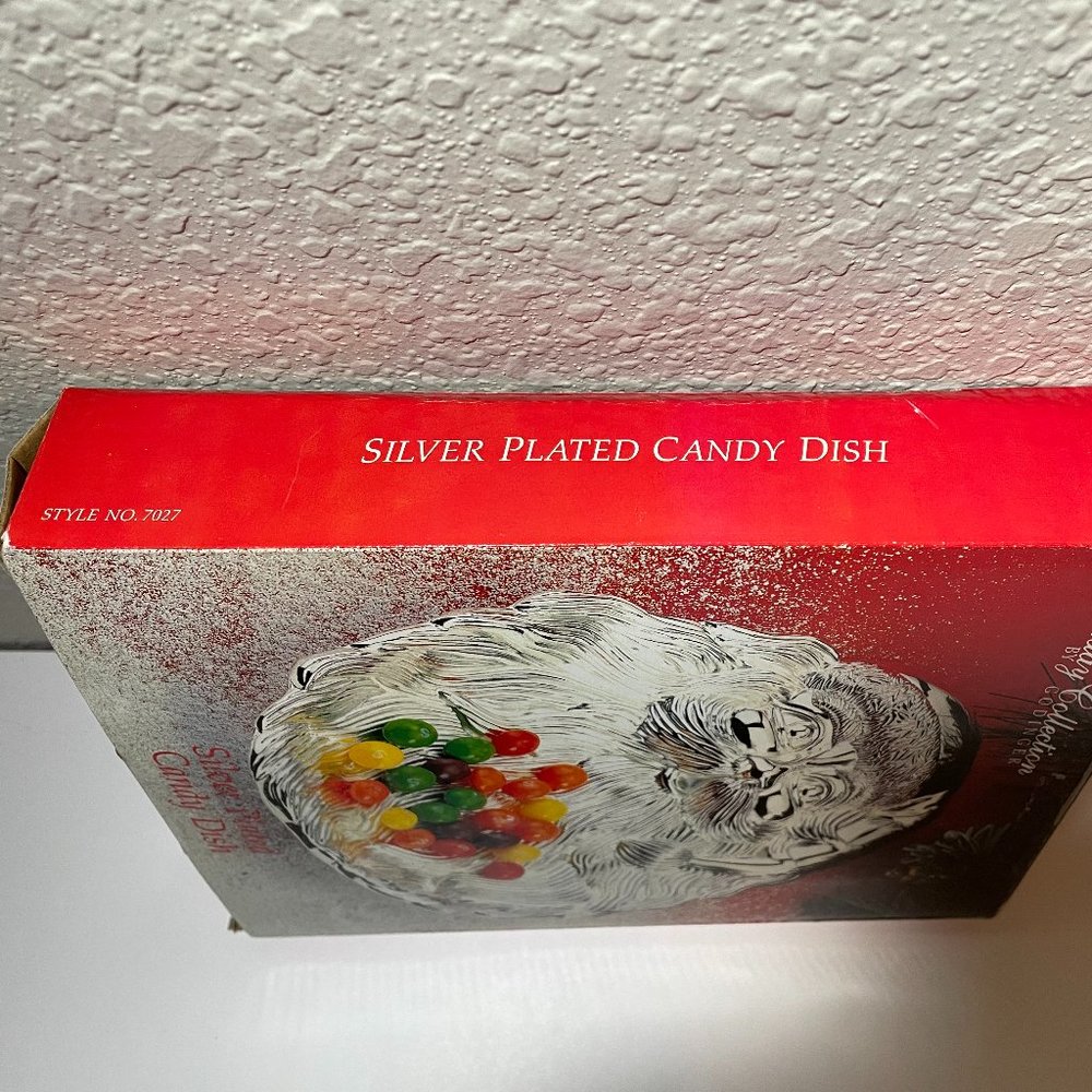 Vintage Silver Plated Santa Candy Dish - Picture 8 of 8